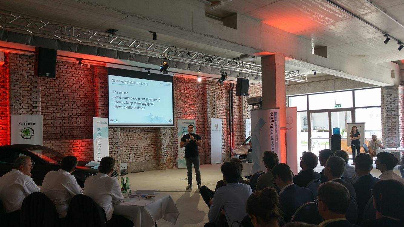 Georgi presents at Porsche hackathon